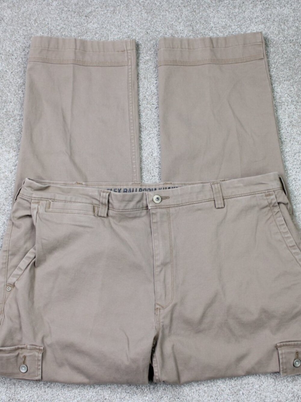Duluth Trading Pants Mens 42x32 Beige DuluthFlex Ballroom Khaki Cargo Stretch